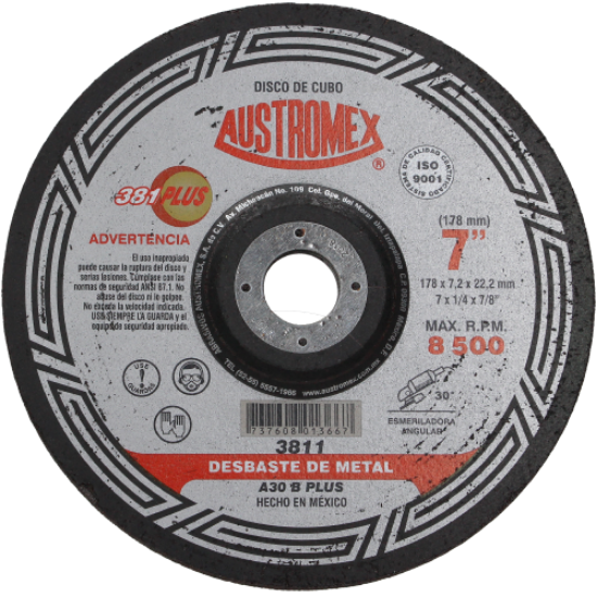 Disco de desbaste de 7 pulgadas